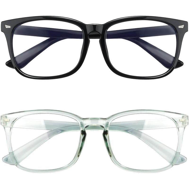 Blue Light Blocking Glasses, 2 Pack Blue Light Glasses Men, Blue Light Glasses Women Eyeglasses Bluelight Eyestrain`